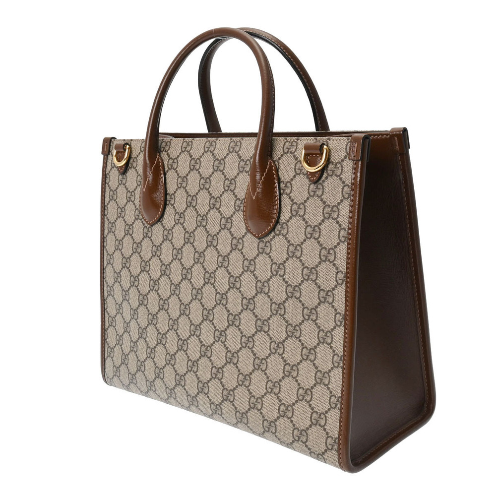 Gucci Beige Tote Bag Supreme GG Canvas Brown